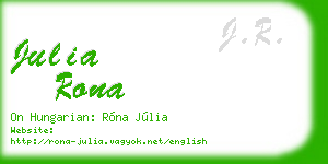 julia rona business card